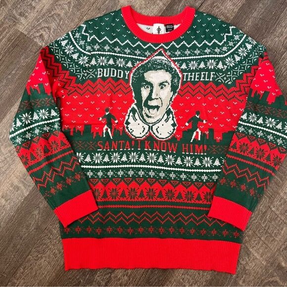 Buddy The Elf Ugly Christmas Sweater- Size Large - Picture 1 of 6